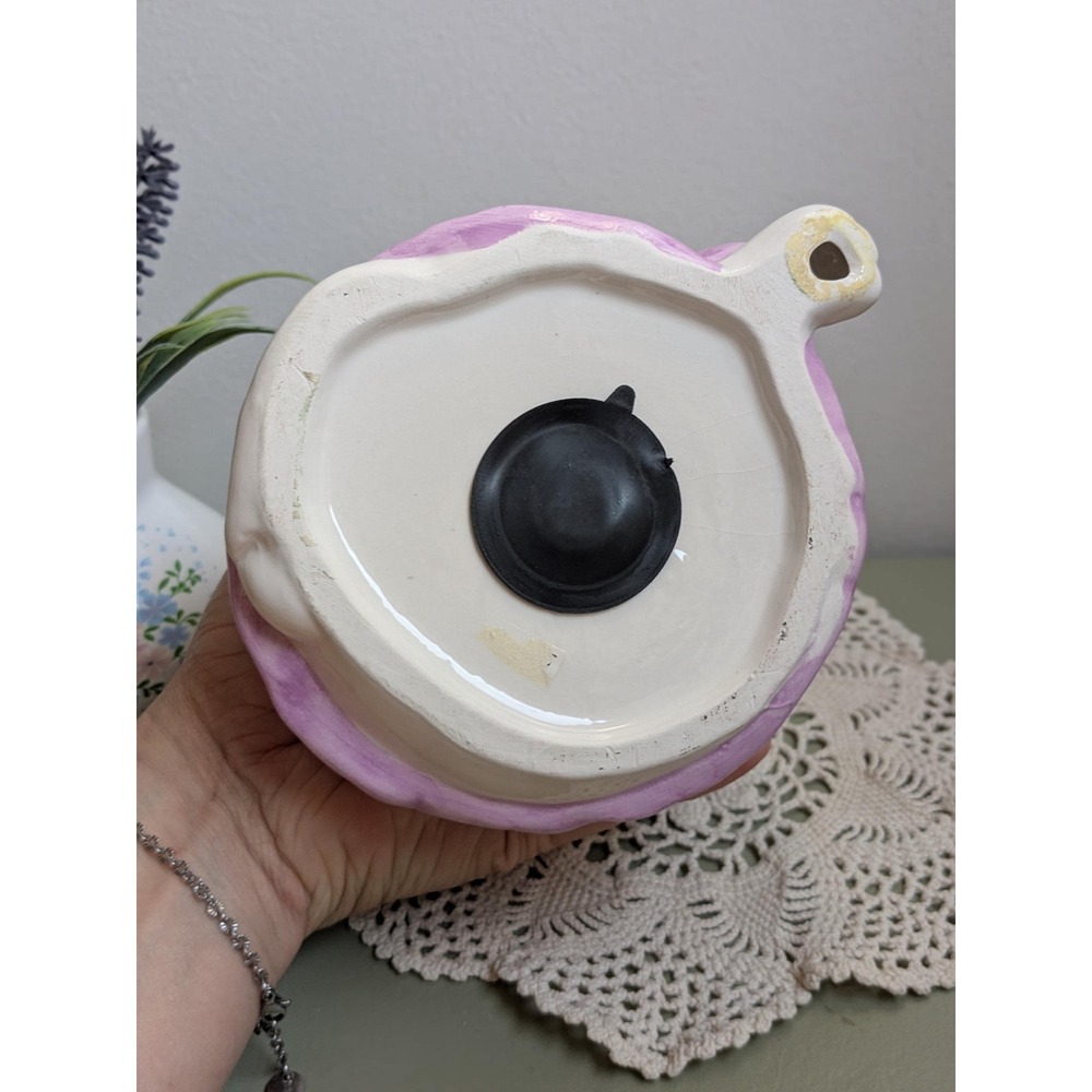Vintage Ceramic Cat Piggy Bank Pink‎ Kitty Coin Bank Hand Painted Collectible - Picture 7 of 9